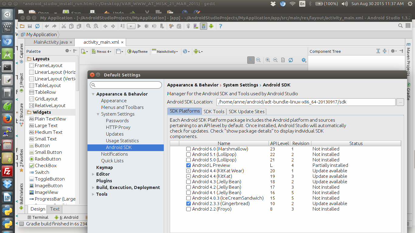 sdk manager for android studio 3.0.1