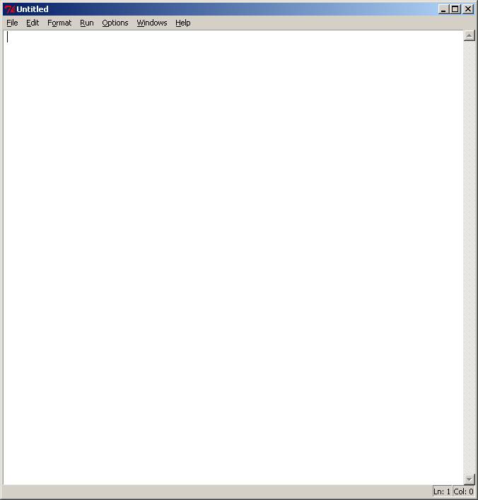 Python IDLE Untitled Window