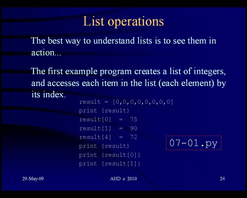 Python 3 list variable diagram