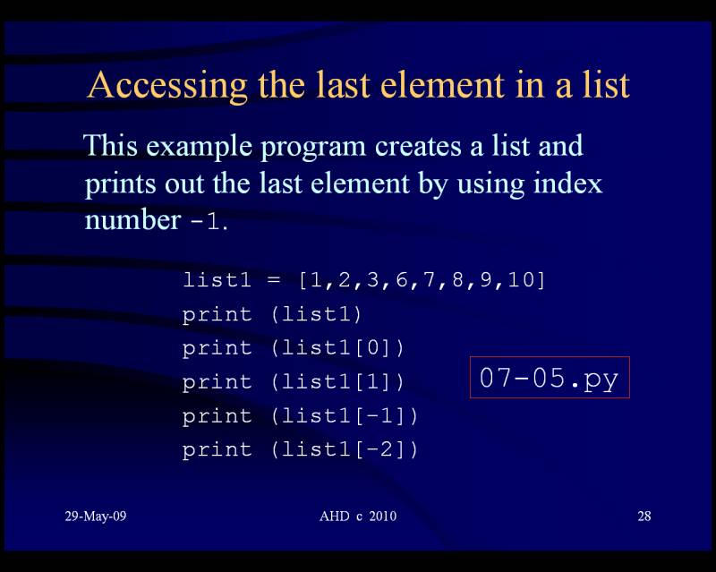 Python 3 list variable diagram