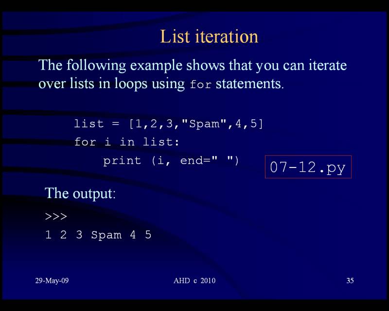 Python 3 list variable diagram