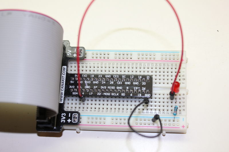 RPi Model B LED circuit